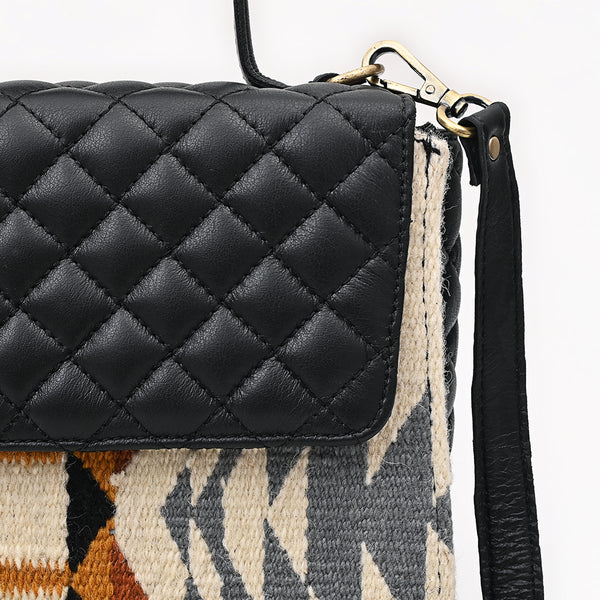ADBGA824 American Darling Hand Woven Saddle Blanket Quilted Leather Cross body Bag