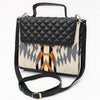 ADBGA824 American Darling Hand Woven Saddle Blanket Quilted Leather Cross body Bag