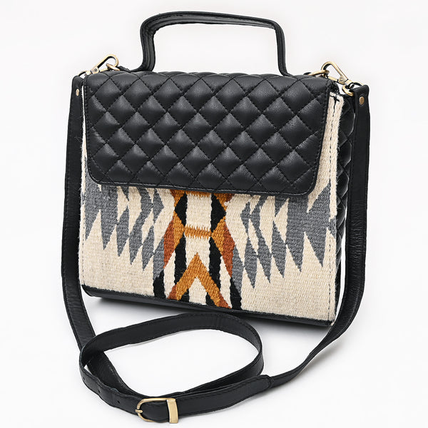 ADBGA824 American Darling Hand Woven Saddle Blanket Quilted Leather Cross body Bag