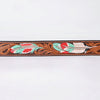 ADBLF353 Beautifully Hand Tooled Genuine American Leather Belt Men and Women