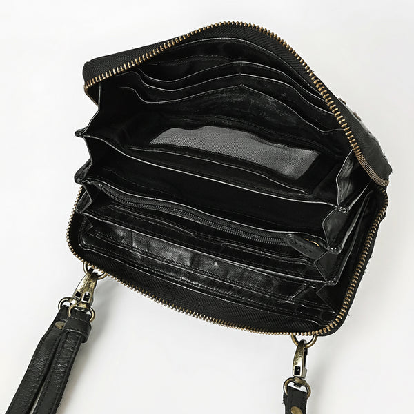 SWC212 Cuorina - Luxury Leather Riveted Wristlet