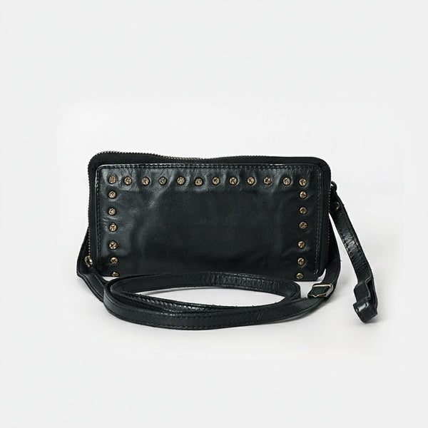 SWC212 Cuorina - Luxury Leather Riveted Wristlet