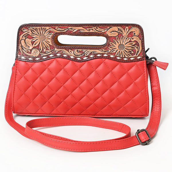 ADBG1677A American Darling Floral Carved Western Leather Clutch Bag