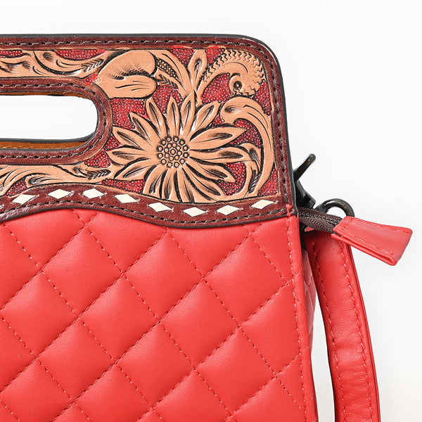 ADBG1677A American Darling Floral Carved Western Leather Clutch Bag
