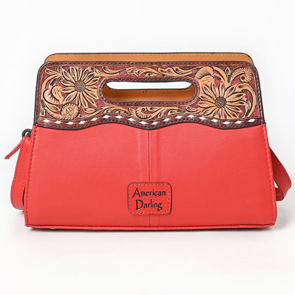 ADBG1677A American Darling Floral Carved Western Leather Clutch Bag