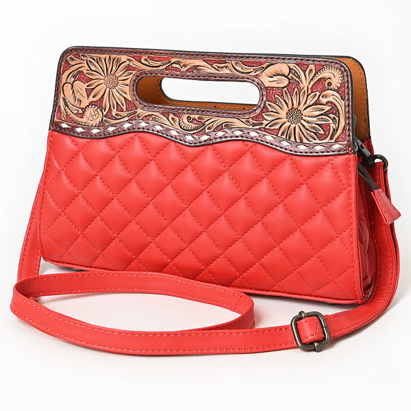 ADBG1677A American Darling Floral Carved Western Leather Clutch Bag