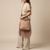 ADBG1682 American Darling Large Quilted Crossbody | Hand-Tooled Leather Fringe Bag