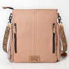 ADBG1682 American Darling Large Quilted Crossbody | Hand-Tooled Leather Fringe Bag