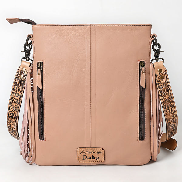 ADBG1682 American Darling Large Quilted Crossbody | Hand-Tooled Leather Fringe Bag