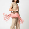 ADBG1683 American Darling Quilted Leather Crossbody | Tooled Flap Fringe Purse