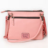 ADBG1683 American Darling Quilted Leather Crossbody | Tooled Flap Fringe Purse