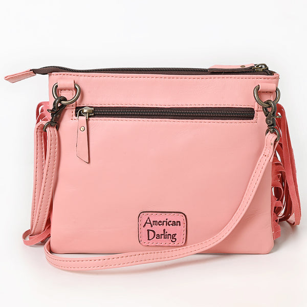 ADBG1683 American Darling Quilted Leather Crossbody | Tooled Flap Fringe Purse