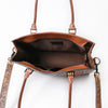 ADBG1671A American Darling Hand-Tooled Floral Western Leather Quilted Tote Bag -Shoulder Purse