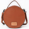 ADBG1684 American Darling Quilted Leather Canteen Bag | Hand-Tooled Floral Crossbody