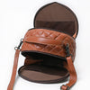 ADBG1684 American Darling Quilted Leather Canteen Bag | Hand-Tooled Floral Crossbody