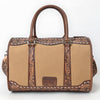 ADBG1765 American Darling Western Hand-Tooled Floral Duffel Bag in Premium Genuine Leather