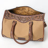 ADBG1765 American Darling Western Hand-Tooled Floral Duffel Bag in Premium Genuine Leather