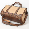 ADBG1765 American Darling Western Hand-Tooled Floral Duffel Bag in Premium Genuine Leather