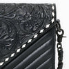 ADBG1767 American Darling Western Hand-Tooled Floral Envelop Bag - Quilted Leather Crossbody