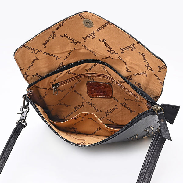 ADBG1769 American Darling Western Leather Envelop Bag - Handcrafted Vegetable-Tanned Crossbody