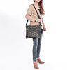 ADBG1770 American Darling Western Hand-Tooled Floral Clutch Bag - Premium Genuine Leather Crossbody