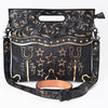 ADBG1770 American Darling Western Hand-Tooled Floral Clutch Bag - Premium Genuine Leather Crossbody