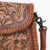ADBG1771 American Darling Western Hand Tooled Floral Carved Small Cross body Bag in Genuine Leather