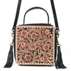 ADBGA828 American Darling Hand Tooled Floral Large Cross body Bag with Fringes