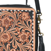 ADBGA828 American Darling Hand Tooled Floral Large Cross body Bag with Fringes