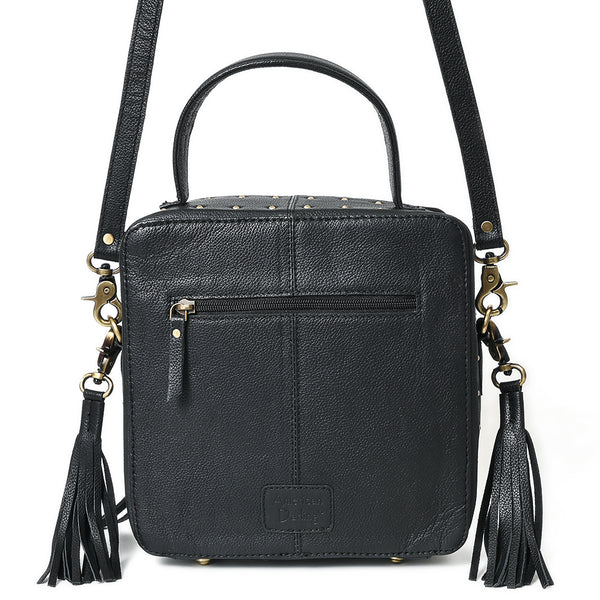 ADBGA828 American Darling Hand Tooled Floral Large Cross body Bag with Fringes