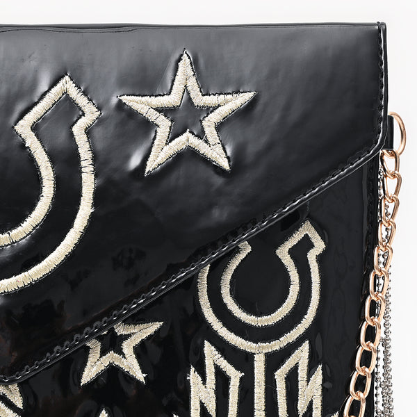 ADBGA831 American Darling Handcrafted Embroidered Leather Envelope Bag