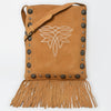 ADBGA832 American Darling Handcrafted Suede Chaps Bag with Fringes and Conchos