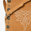 ADBGA832 American Darling Handcrafted Suede Chaps Bag with Fringes and Conchos