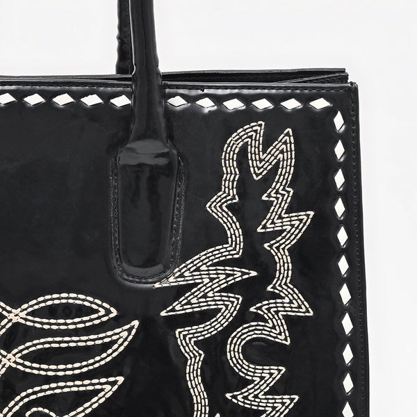 ADBGA834 American Darling Embroidered Buck-stitched Western Leather Tote Bag