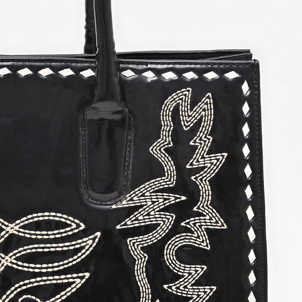 ADBGA834 American Darling Embroidered Buck-stitched Western Leather Tote Bag