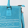 ADBG1553 American Darling Western Genuine Suede Leather Tote Bag with Buck Stitching | Handcrafted Everyday Tote