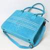 ADBG1553 American Darling Western Genuine Suede Leather Tote Bag with Buck Stitching | Handcrafted Everyday Tote