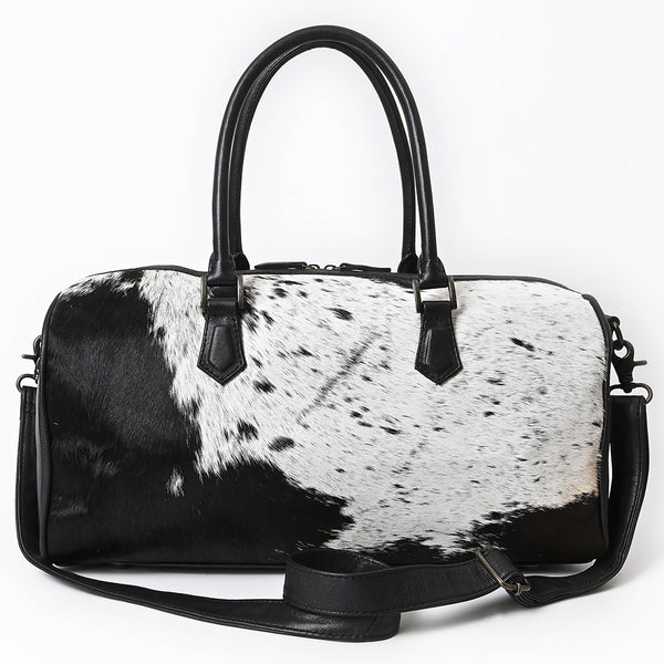 ADBG1779 American Darling Western Hair-On Cowhide Duffel Bag - Handcrafted Leather Travel Bag