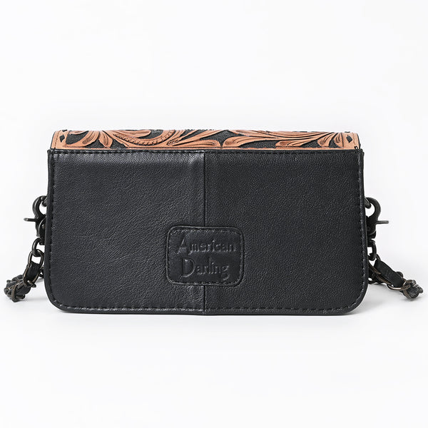 ADBG1782 American Darling Hand-Tooled Floral Small Cross body Bag - Quilted Western Leather Purse