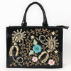 ADBGA838 American Darling Embroidered Genuine Leather Western Tote Bag