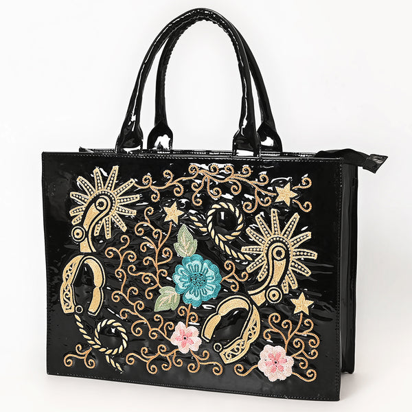 ADBGA838 American Darling Embroidered Genuine Leather Western Tote Bag