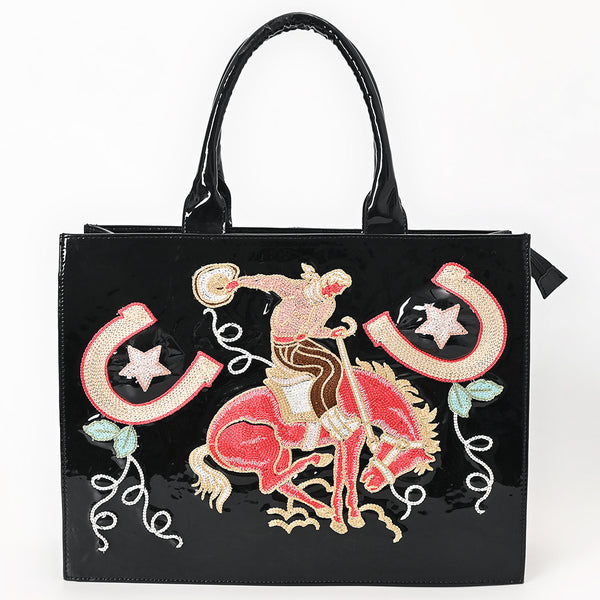 ADBGA842 American Darling Handcrafted Embroidered Western Genuine Leather Tote Bag