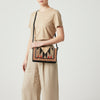 ADBG1784 American Darling Hand Tooled Floral Organiser Bag - Hand Woven Saddle Blanket Western Leather