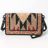 ADBG1784 American Darling Hand Tooled Floral Organiser Bag - Hand Woven Saddle Blanket Western Leather