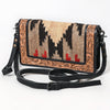 ADBG1784 American Darling Hand Tooled Floral Organiser Bag - Hand Woven Saddle Blanket Western Leather