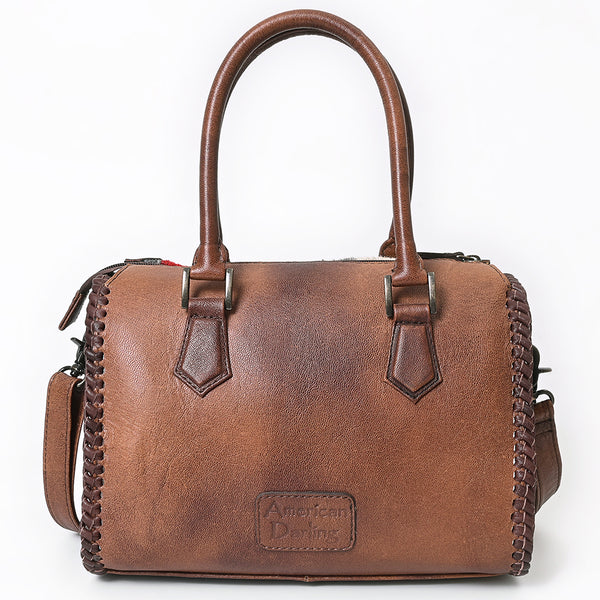ADBG1789 American Darling Western Leather Speedy Bag - Handcrafted Floral Tooled & Saddle Blanket Purse