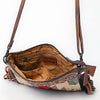 ADBG1790 American Darling Hand Tooled Floral Cross body Bag - Hand Woven Saddle Blanket Western Leather Purse