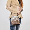 ADBG1791 American Darling Western Hair-On Cowhide Cross Body Bag - Handcrafted Leather Purse