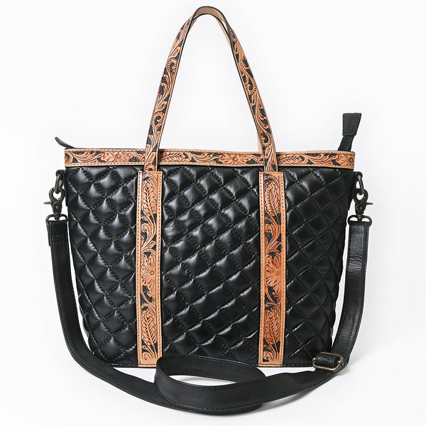 ADBG1793 American Darling Hand-Tooled Floral Tote Bag - Quilted Western Leather Handbag