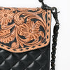 ADBG1794 American Darling Hand Tooled Floral Cell Phone Case - Quilted Western Leather Purse